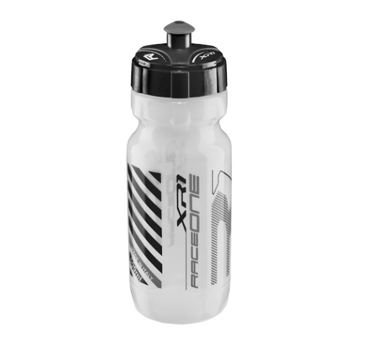 BIDON BICICLETA RACEONE XR1 600 ML. TRANSPARENTE NEGRO